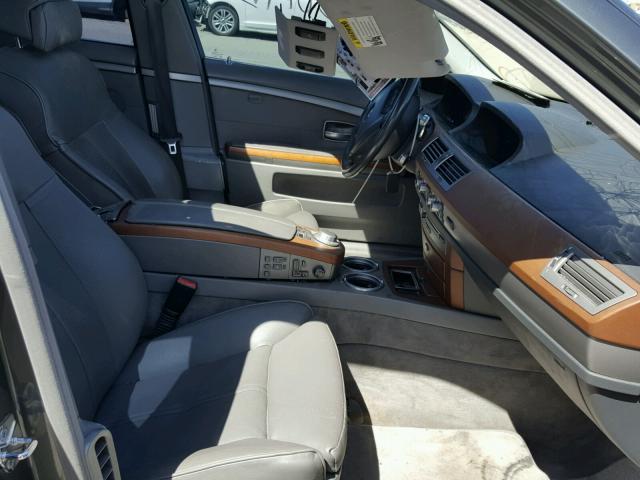 WBAHL835X6DT00370 - 2006 BMW 750 I GRAY photo 5