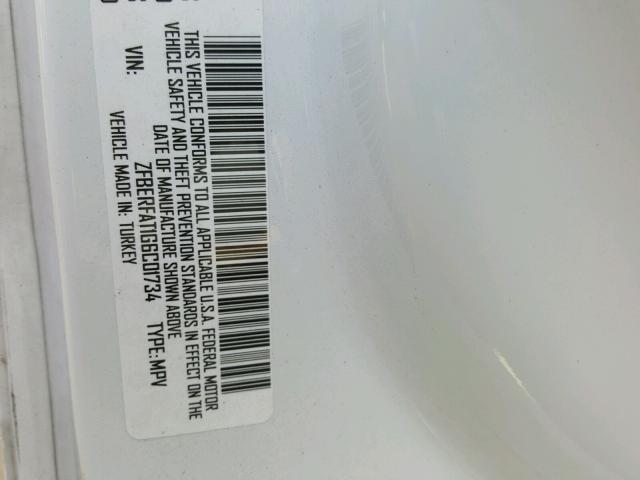 ZFBERFAT1G6C01734 - 2016 RAM PROMASTER 白色 照片 10