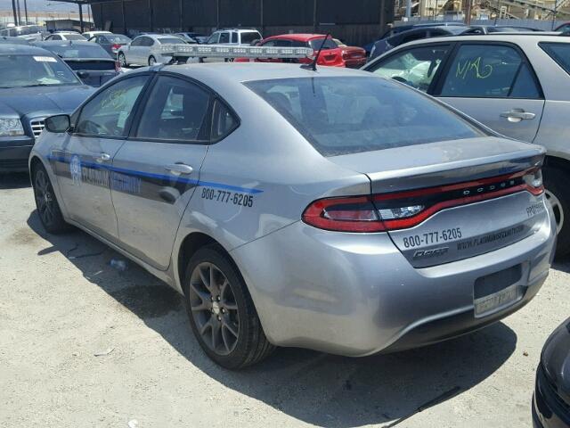 1C3CDFAAXFD311338 - 2015 DODGE DART SE SILVER photo 3