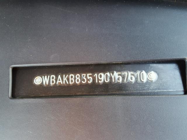 WBAKB83519CY57610 - 2009 BMW 750 LI BLACK photo 10