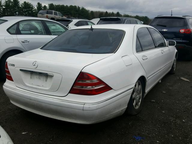 WDBNG75J7YA107188 - 2000 MERCEDES-BENZ S 500 WHITE photo 4