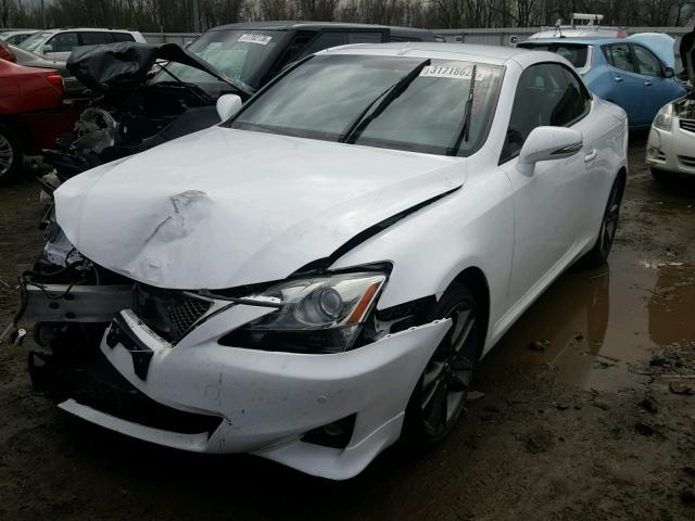 JTHFE2C28E2510594 - 2014 LEXUS IS 350 WHITE photo 2