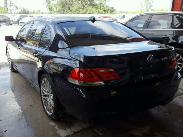 WBAHN835X7DT70348 - 2007 BMW 750 BLACK photo 3