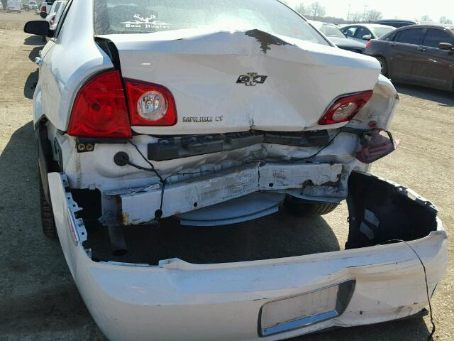1G1ZC5E0XCF194227 - 2012 CHEVROLET MALIBU 1LT 白色 照片 9