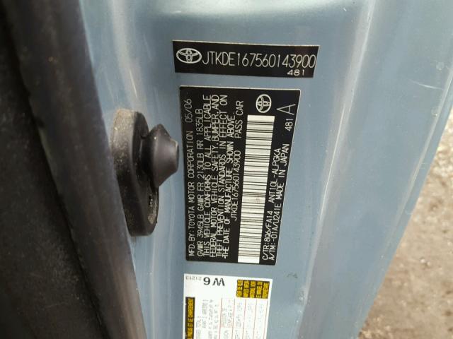 JTKDE167560143900 - 2006 TOYOTA SCION TC 蓝色 照片 10