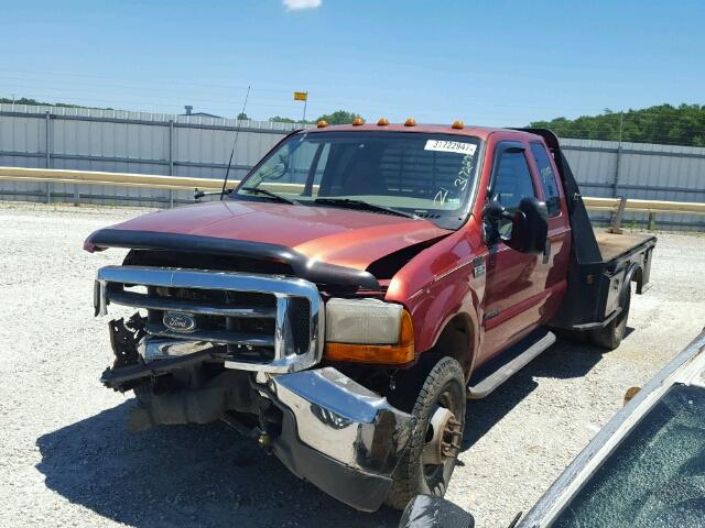 1FDWX37F3YEB73376 - 2000 FORD F350 SUPER ORANGE photo 2