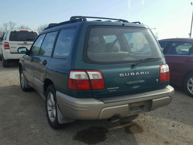 JF1SF65531H749091 - 2001 SUBARU FORESTER S GREEN photo 3