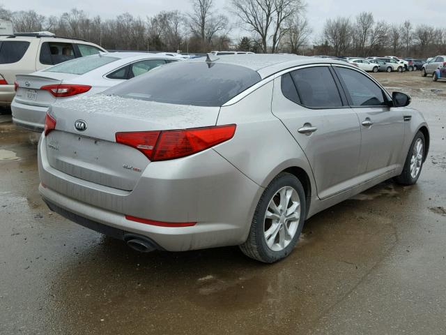 5XXGN4A71DG104973 - 2013 KIA OPTIMA EX SILVER photo 4