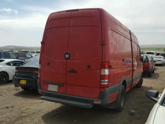 WD0PF145585325466 - 2008 DODGE SPRINTER 3 RED photo 4