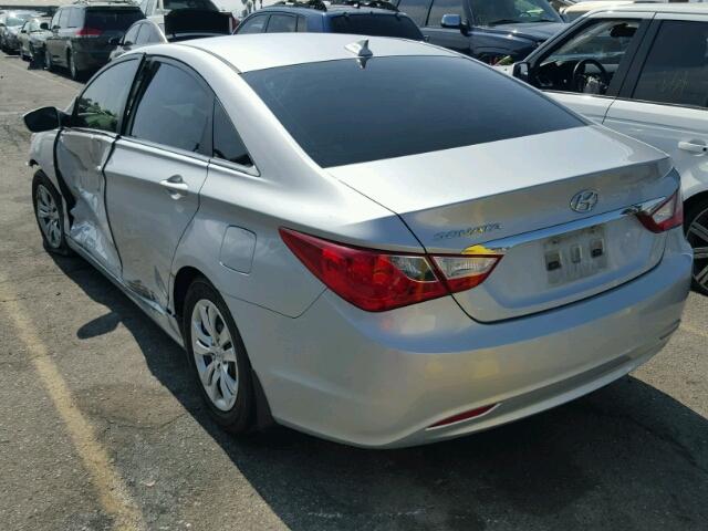 5NPEB4ACXCH438659 - 2012 HYUNDAI SONATA GLS SILVER photo 3