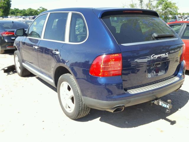 WP1AB29P64LA69272 - 2004 PORSCHE CAYENNE S BLUE photo 3