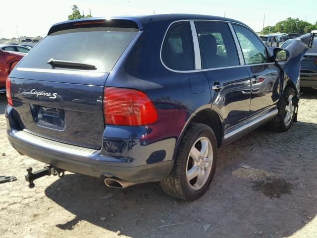 WP1AB29P64LA69272 - 2004 PORSCHE CAYENNE S BLUE photo 4