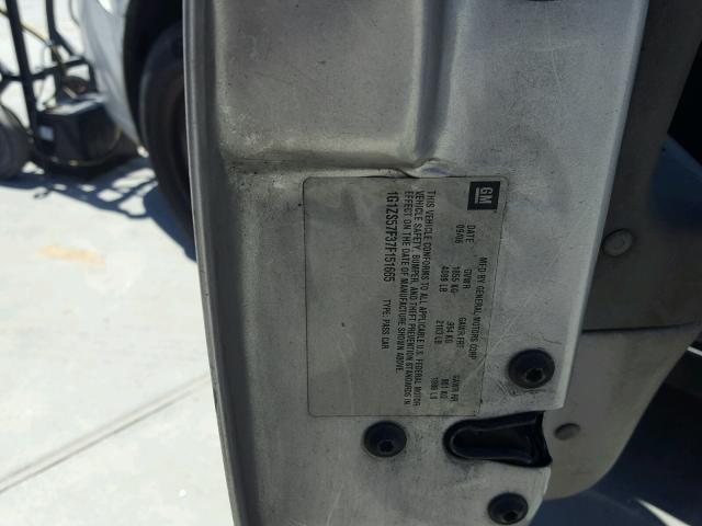 1G1ZS57F37F151665 - 2007 CHEVROLET MALIBU LS ნაცრისფერი ფოტო 10