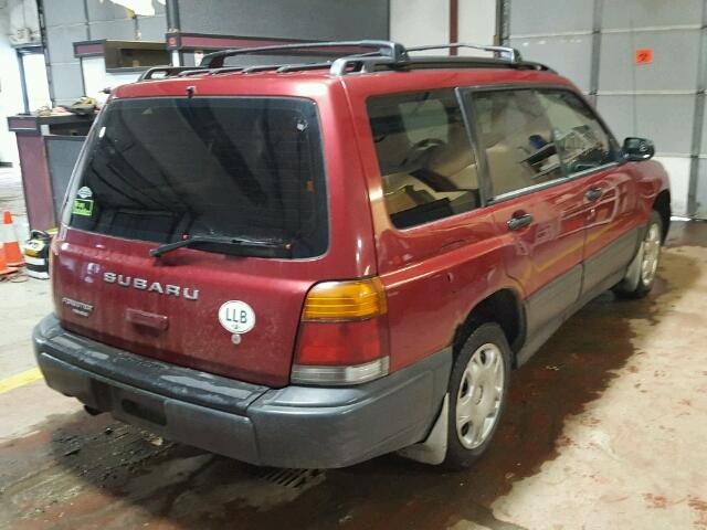 JF1SF6356YH723761 - 2000 SUBARU FORESTER L RED photo 4