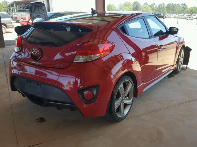 KMHTC6AE3DU151443 - 2013 HYUNDAI VELOSTER T RED photo 4