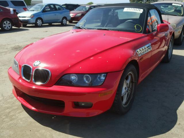 4USCH7324VLE04773 - 1997 BMW Z3 1.9 RED photo 2