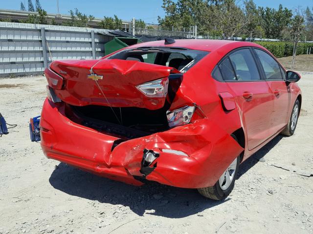 1G1BC5SM2H7164603 - 2017 CHEVROLET CRUZE LS RED photo 4