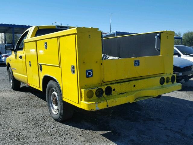 3D6WR26D86G188187 - 2006 DODGE RAM 2500 S YELLOW photo 3