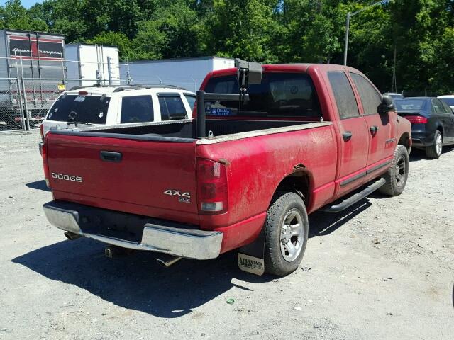 1D7HU18N64S540076 - 2004 DODGE RAM 1500 S RED photo 4