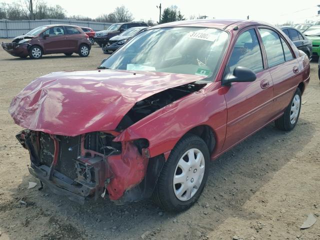 3FAFP13P01R211520 - 2001 FORD ESCORT RED photo 2