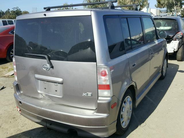 JTLKT334064104607 - 2006 TOYOTA SCION XB SILVER photo 4