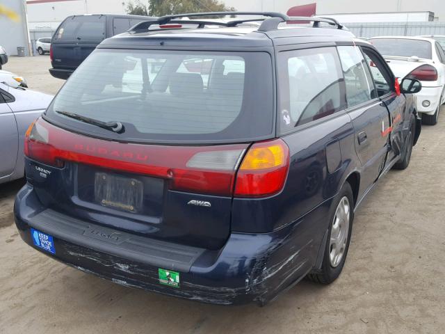 4S3BH635317305190 - 2001 SUBARU LEGACY L BLUE photo 4