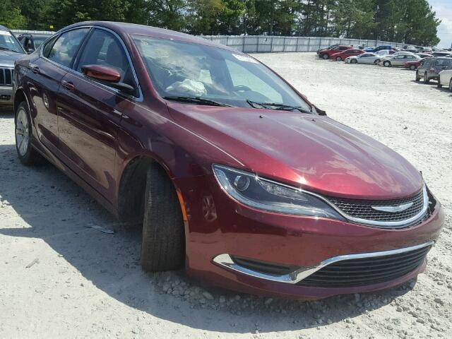 1C3CCCAB8FN653312 - 2015 CHRYSLER 200 MAROON photo 1