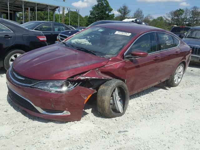 1C3CCCAB8FN653312 - 2015 CHRYSLER 200 MAROON photo 2