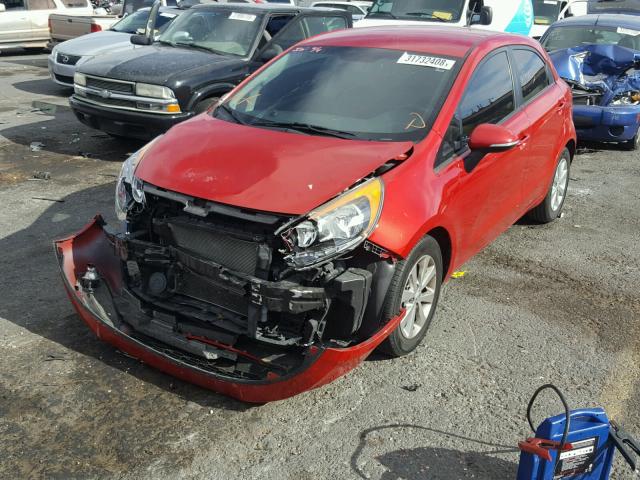 KNADN5A35D6311691 - 2013 KIA RIO EX RED photo 2