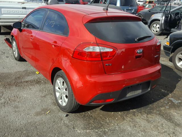 KNADN5A35D6311691 - 2013 KIA RIO EX RED photo 3