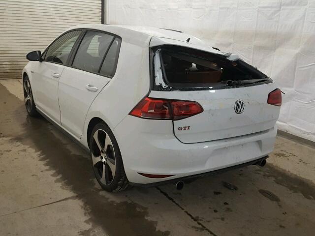 3VW547AU1HM047113 - 2017 VOLKSWAGEN GTI SPORT WHITE photo 3