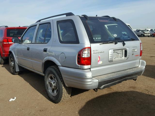 4S2DM58W8Y4353106 - 2000 ISUZU RODEO S GRAY photo 3