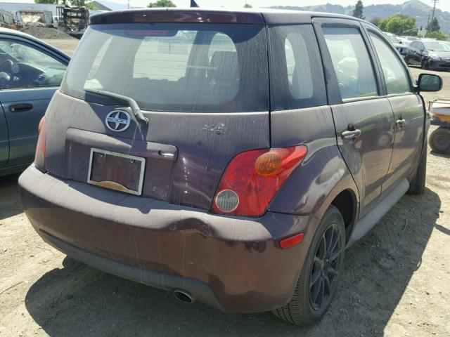 JTKKT624850091134 - 2005 TOYOTA SCION XA PURPLE photo 4