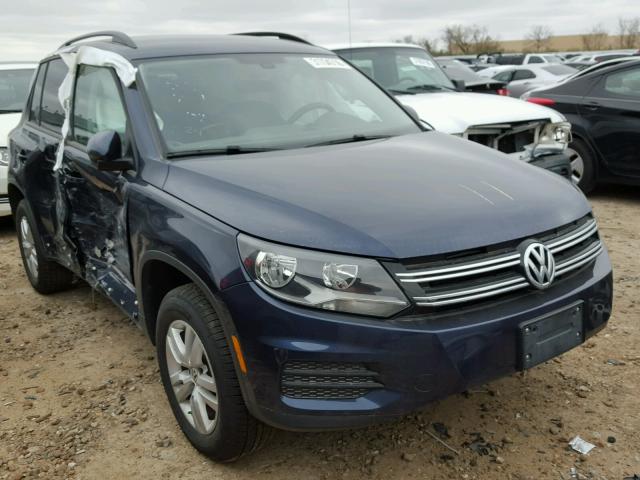 WVGAV7AX7GW595040 - 2016 VOLKSWAGEN TIGUAN S BLUE photo 1