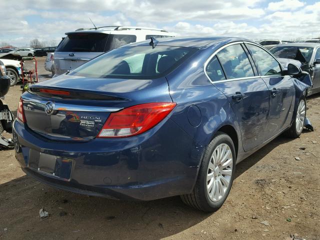 W04GN5EC3B1093359 - 2011 BUICK REGAL CXL BLUE photo 4