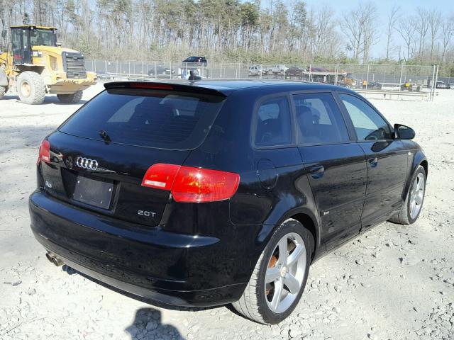 WAUHF78P28A121255 - 2008 AUDI A3 2.0 BLACK photo 4