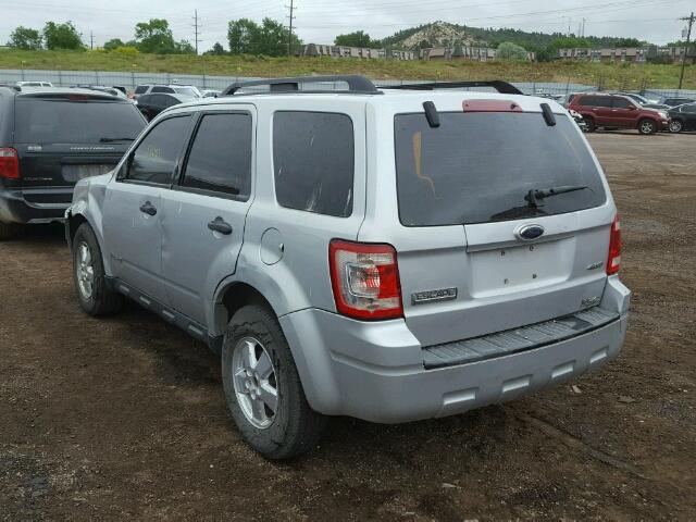 1FMCU92Z88KA97316 - 2008 FORD ESCAPE XLS GRAY photo 3