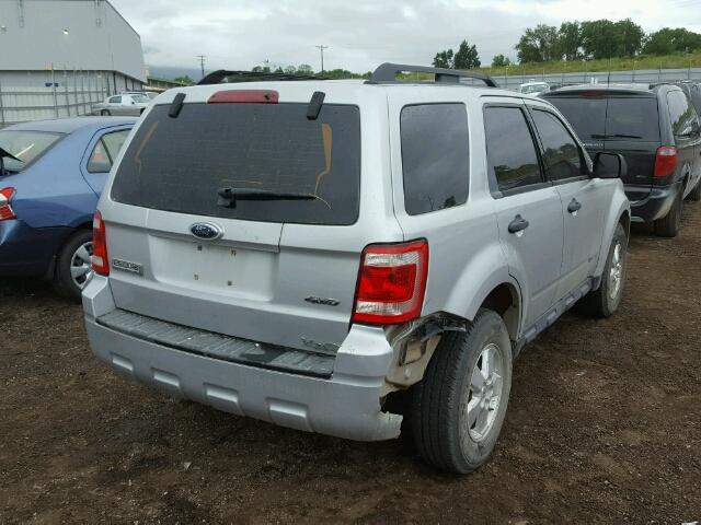 1FMCU92Z88KA97316 - 2008 FORD ESCAPE XLS GRAY photo 4