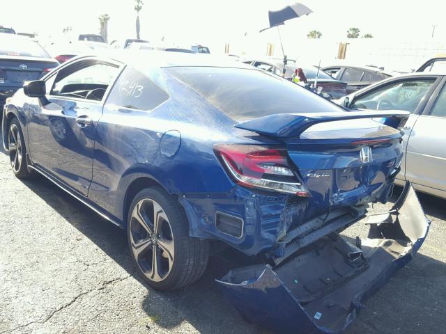 2HGFG4A51FH702325 - 2015 HONDA CIVIC SI BLUE photo 3