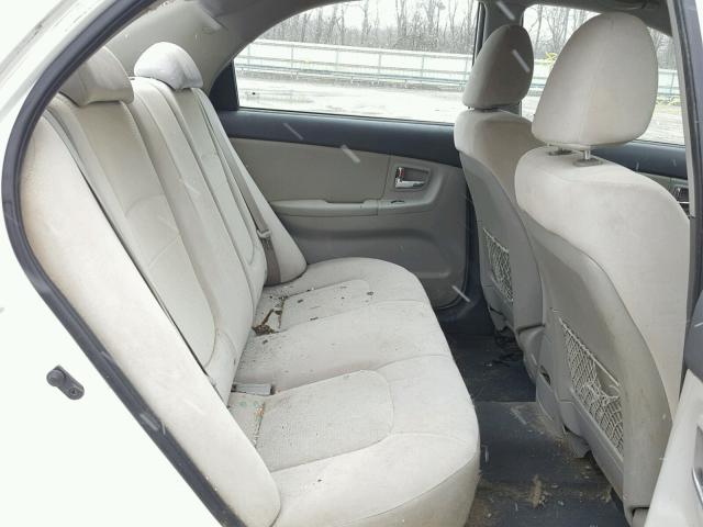 KNAFE221995620842 - 2009 KIA SPECTRA EX WHITE photo 6