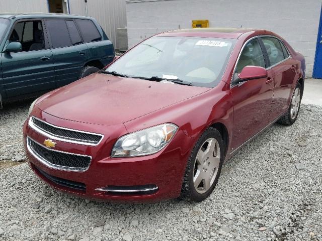 1G1ZJ57729F183098 - 2009 CHEVROLET MALIBU 2LT BURGUNDY photo 2