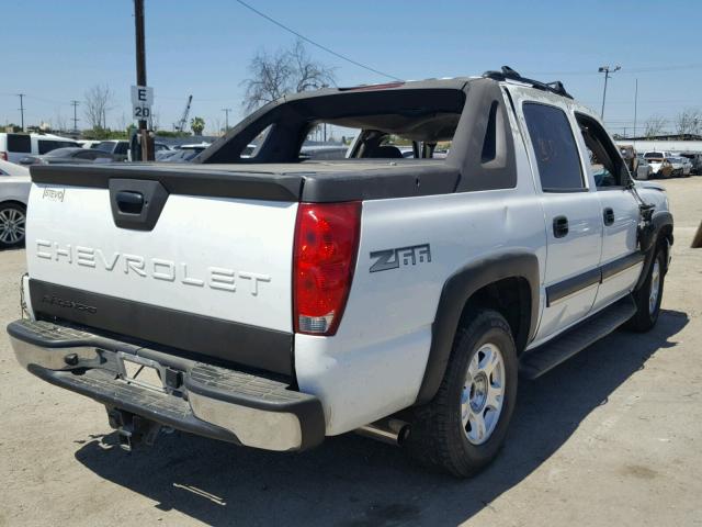 3GNEC12T54G186976 - 2004 CHEVROLET AVALANCHE WHITE photo 4