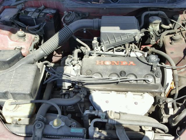 2HGEJ6440VH103961 - 1997 HONDA CIVIC DX RED photo 7