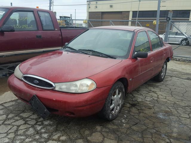 1FALP6538WK171211 - 1998 FORD CONTOUR BA RED photo 2