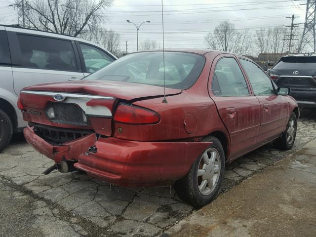 1FALP6538WK171211 - 1998 FORD CONTOUR BA RED photo 4