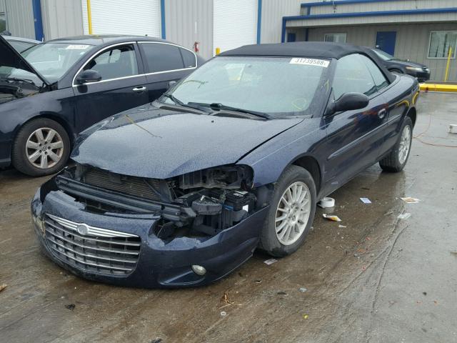 1C3EL55R14N236042 - 2004 CHRYSLER SEBRING LX BLUE photo 2