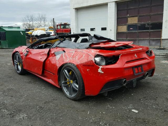 ZFF80AMA6H0219893 - 2017 FERRARI 488 SPIDER RED photo 3