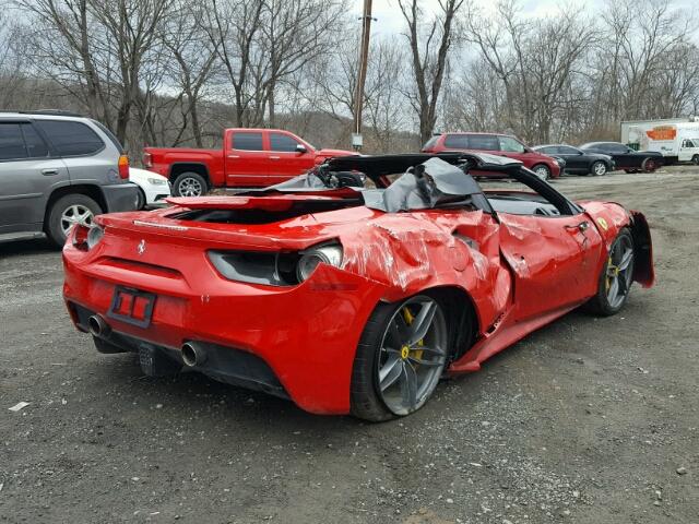 ZFF80AMA6H0219893 - 2017 FERRARI 488 SPIDER RED photo 4