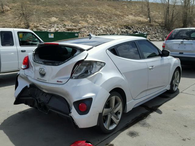 KMHTC6AE9EU193598 - 2014 HYUNDAI VELOSTER T SILVER photo 4