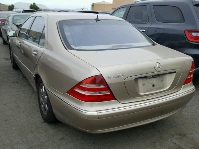 WDBNG70J31A151234 - 2001 MERCEDES-BENZ S 430 GOLD photo 3